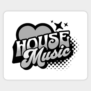 HOUSE MUSIC  - Y2K Retro Heart (Grey) Magnet